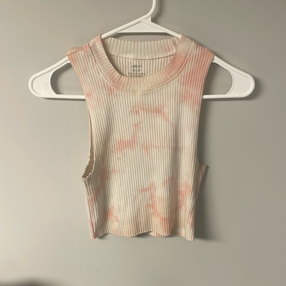 Pink and Cream Tie Dye Aerie Tank